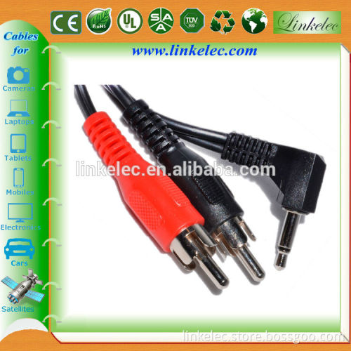 Shenzhen audio cable 3.5mm male stereo jack to 3 female rca plugs cable